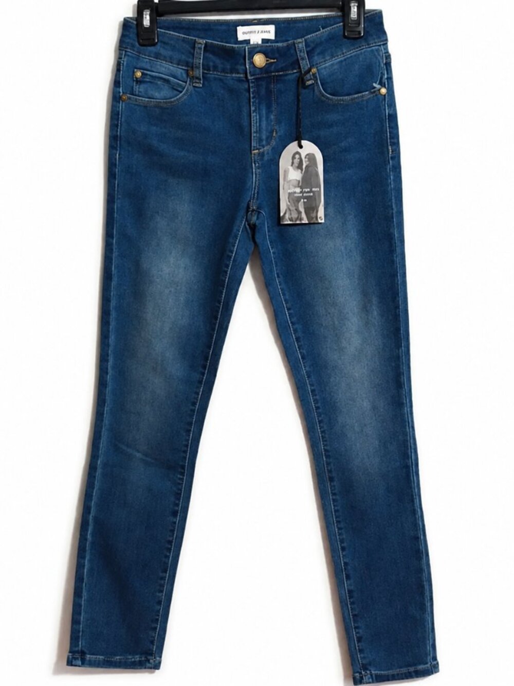Size 3 blue jeans. Mid Rise Crop jeans faded blue denim pants. Western College